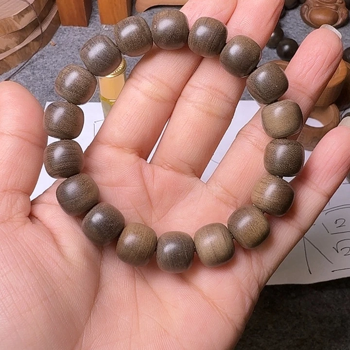 檀香木手串/手链老山檀香水埋阴沉横纹11/12沉水