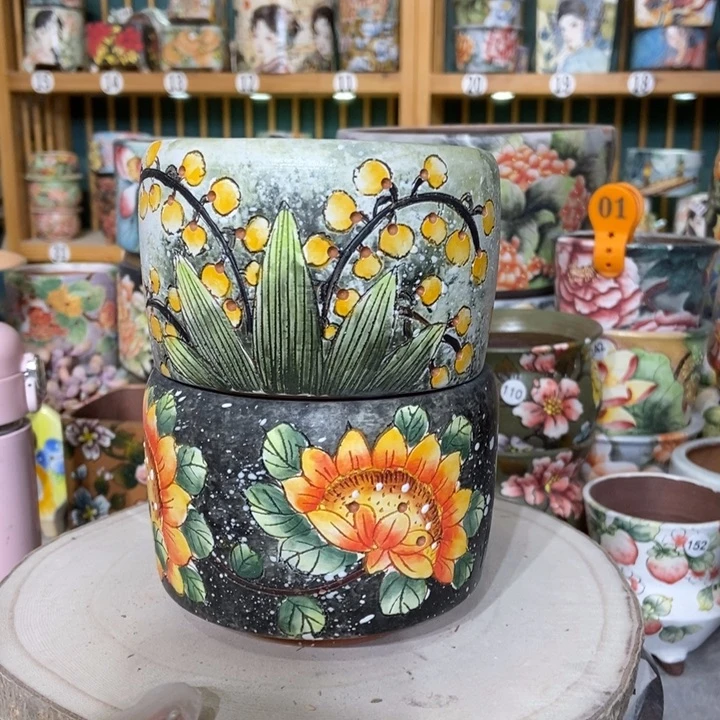 红陶景德镇艺术手绘作品