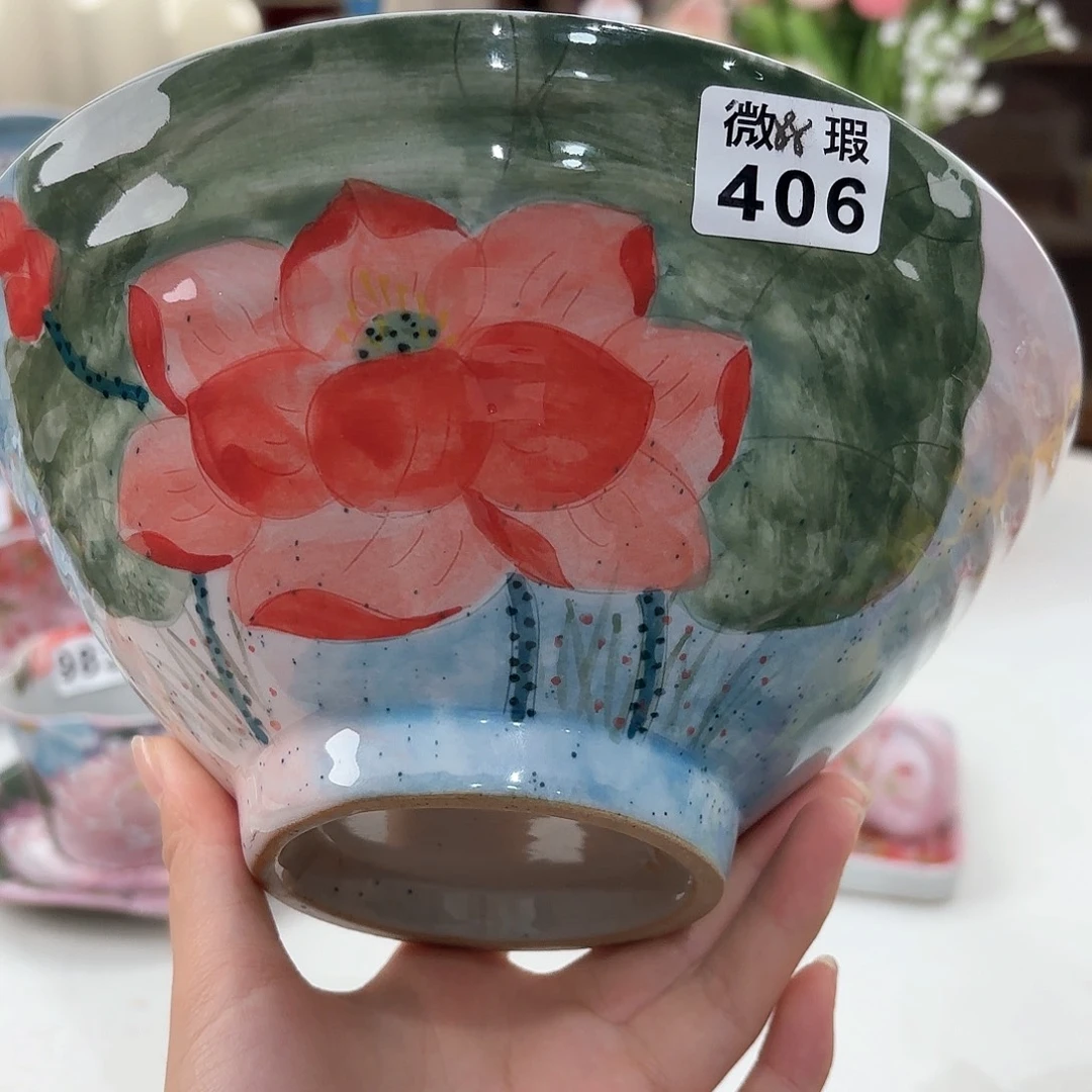 懒***.景德镇手绘高温釉下彩陶瓷茶具