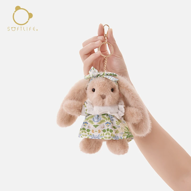 softlife小兔子挂饰书包包挂件公仔毛绒情侣生日礼物送女生