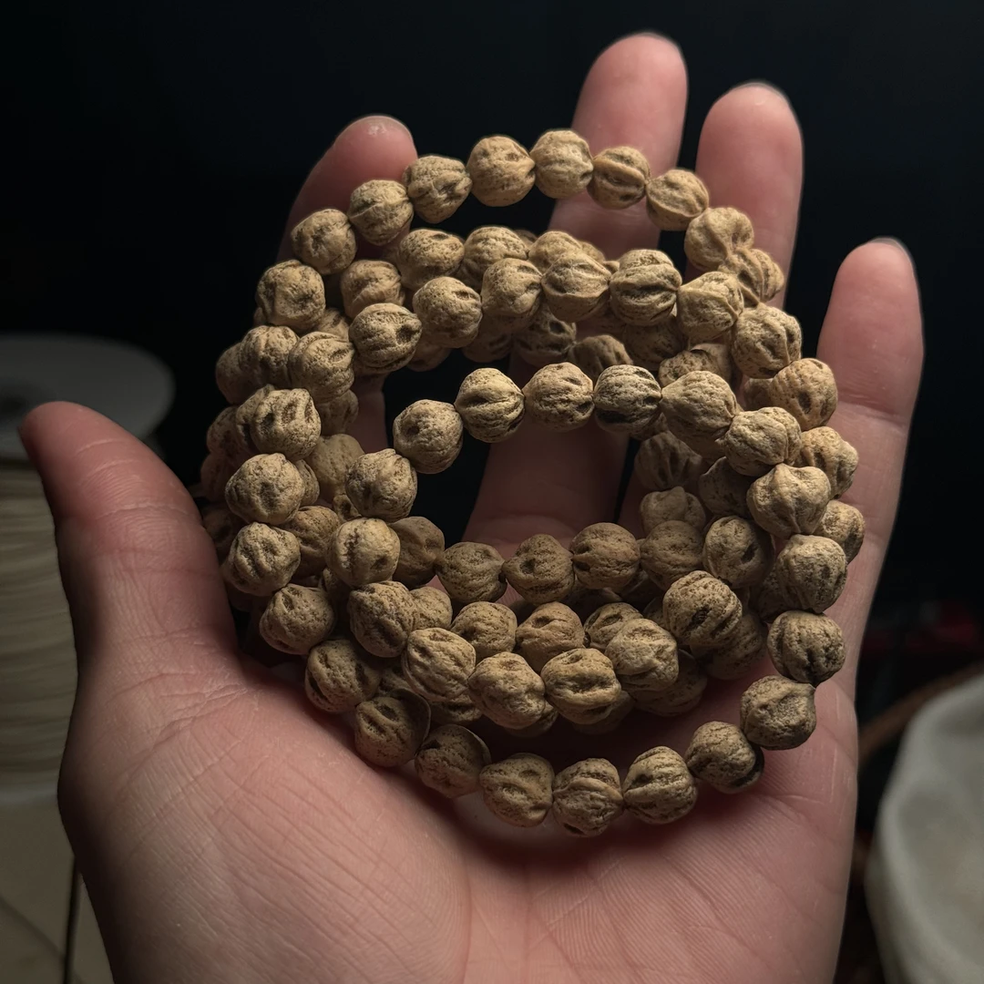 热振柏香籽纯原桩顺纹鬼脸白无常108尺寸9