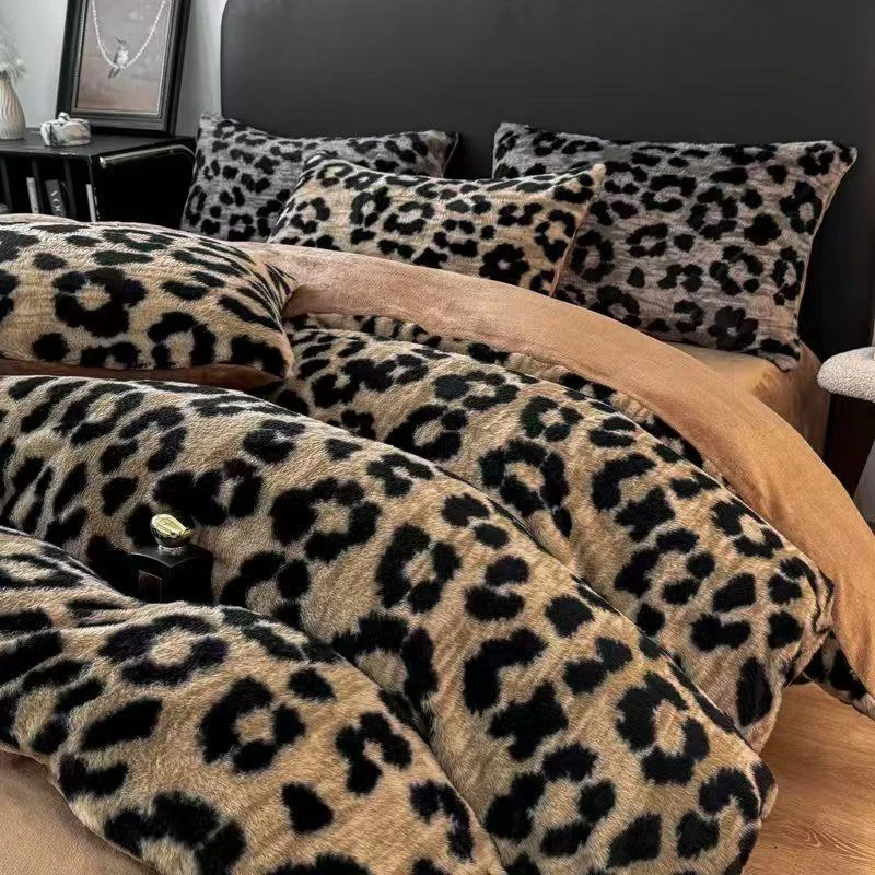 轻奢复古高克重美拉德兔兔绒牛奶绒床单款床笠款卧室双面四件套