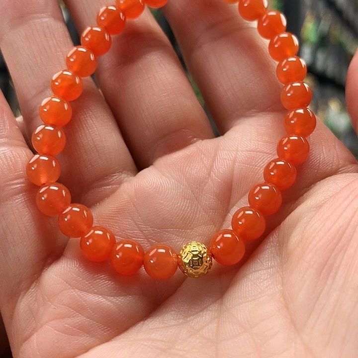 南红玛瑙手链未镶嵌