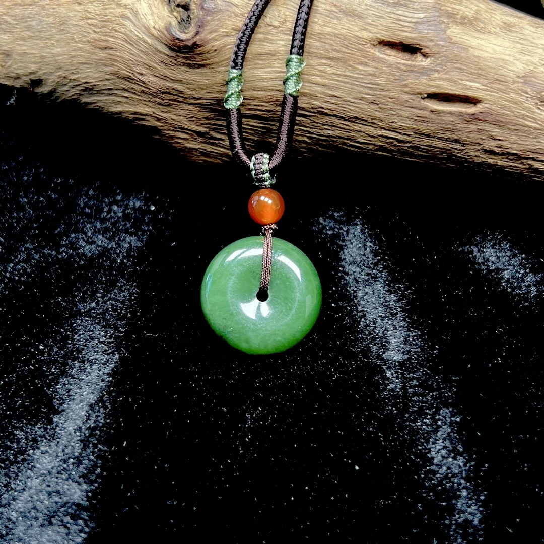 【米叔荐宝】和田玉俄罗斯碧玉老坑料平安扣颜色油润男女老少适带