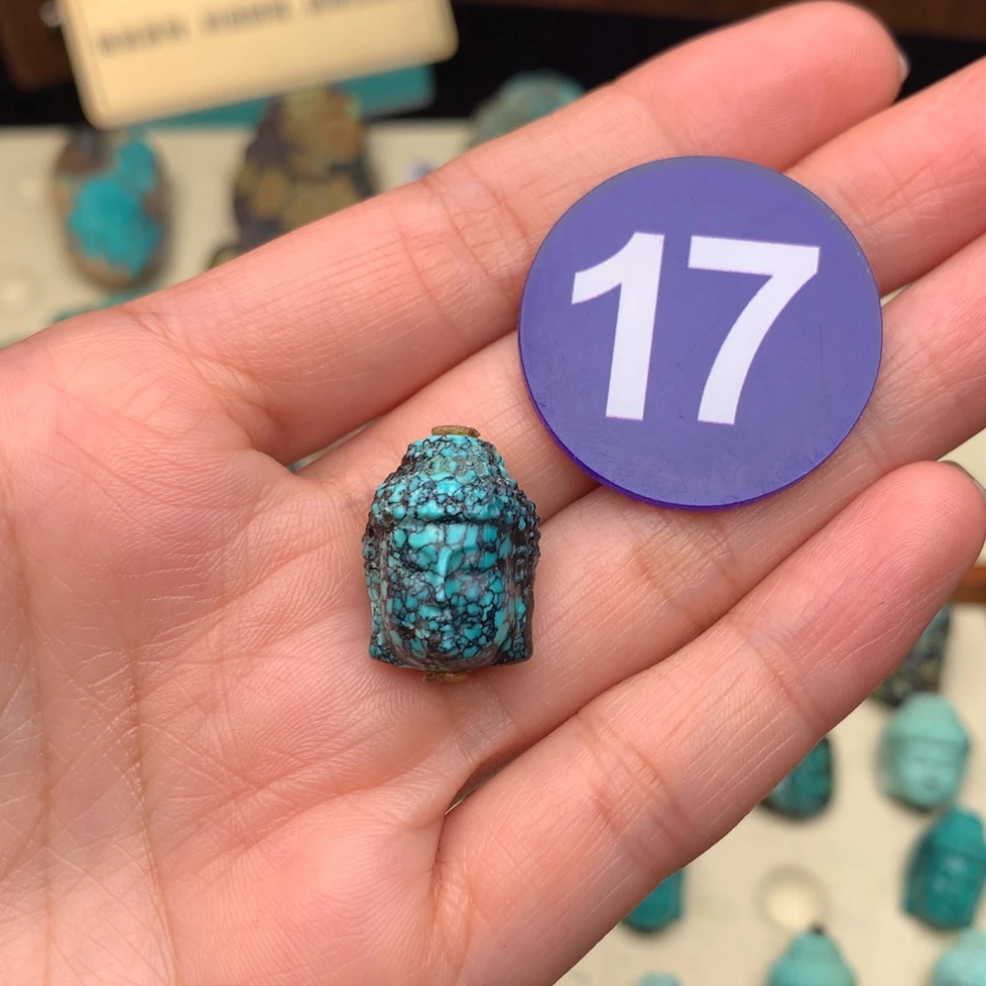 绿松石未镶嵌十八罗汉56.2克