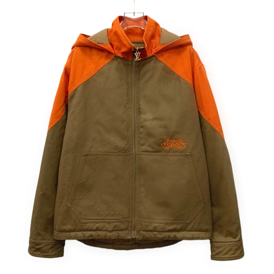 未使用 LouisVuitton/路易威登 EM0090 拼色logo棉服外套 44 L码