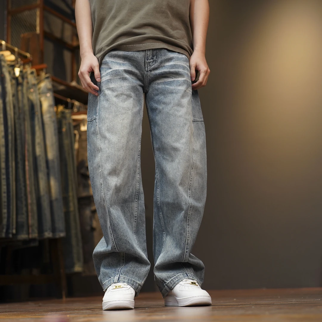 5015大弯刀薄款休闲水洗潮流搭配男士复古大弯刀牛仔裤