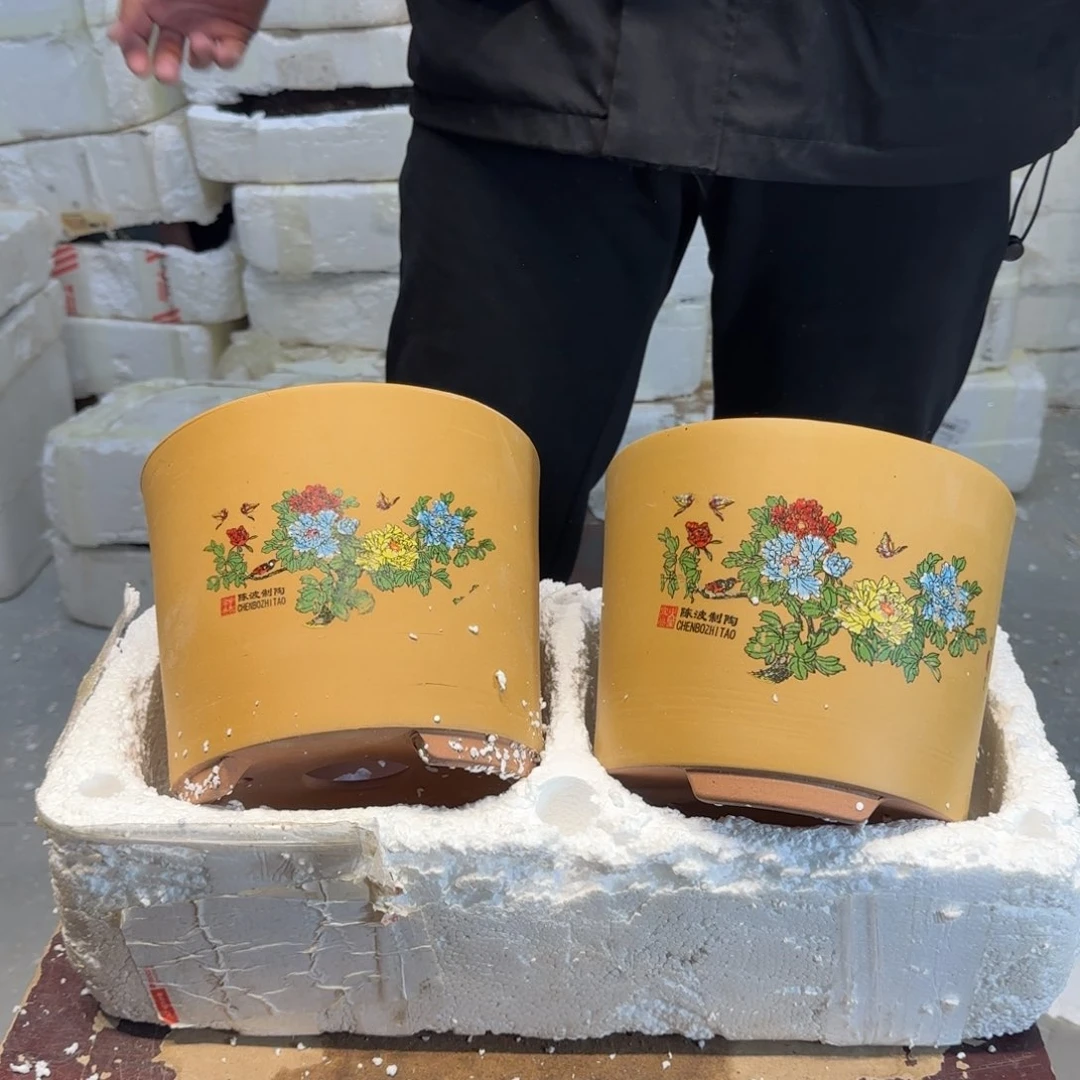 紫砂花盆口径17厘米