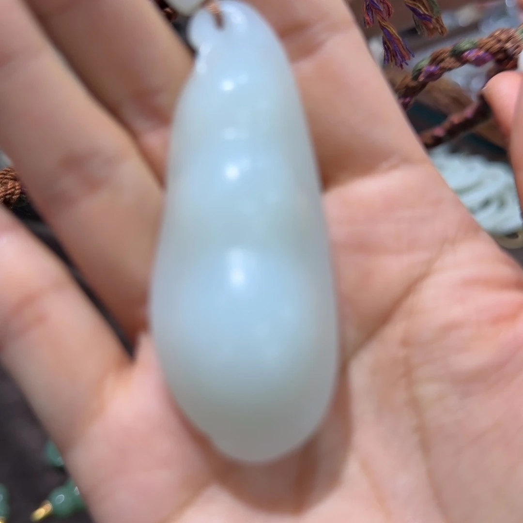 和田玉未镶嵌颈饰俄料白玉豆子静妃多样性拍一发一