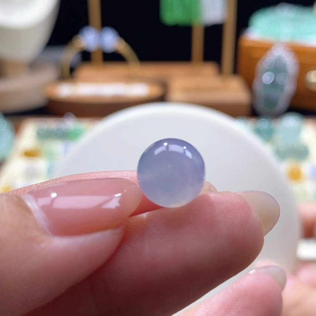 翡翠未镶嵌吊坠(不含链)冰蓝紫珠 10.1mm