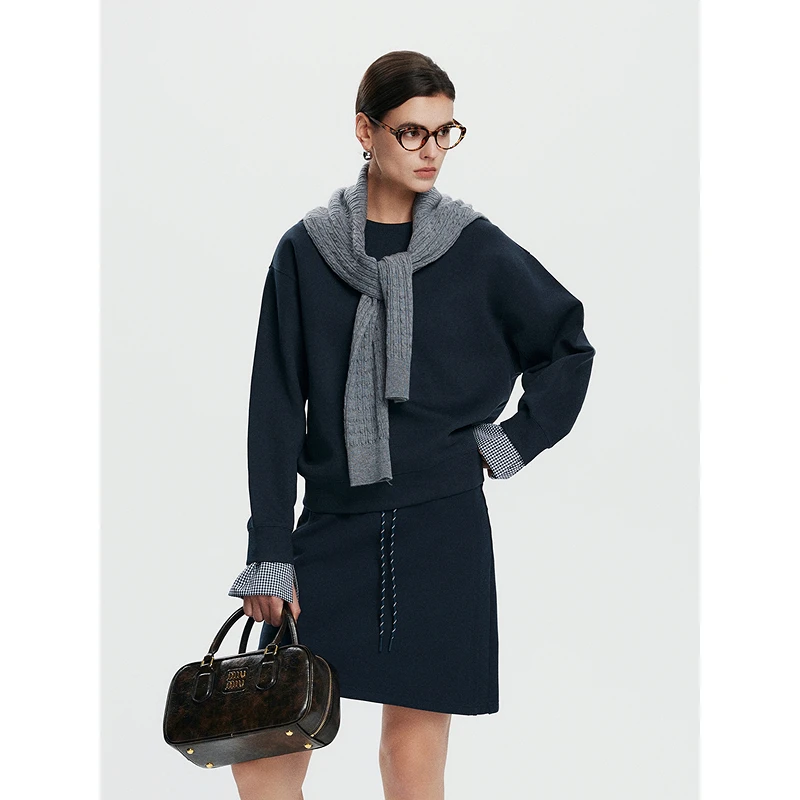 初棉【加厚五明治】空气层卫衣25秋miu系可拆卸袖口廓形362608005