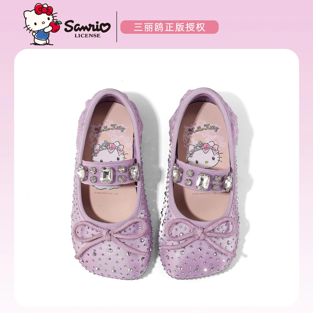 HELLO KITTY/凯蒂猫三丽鸥女童水晶鞋软底公主鞋儿童单鞋小女孩