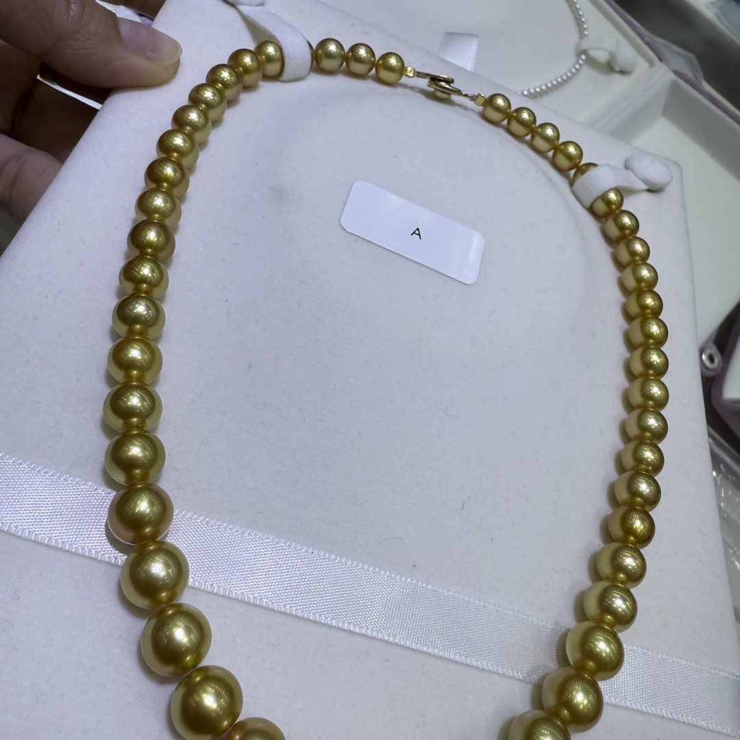 7.5-9.5mm小金珠海水项链