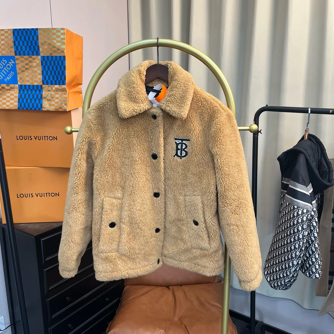 99新 BURBERRY/博柏利 棕色泰迪tb外套 uk6码