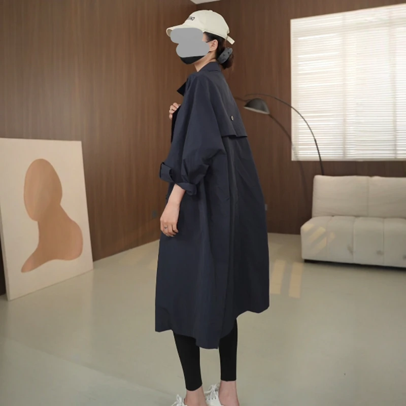 轻奢风衣外套女双排扣英伦风设计感小众女士英伦复古双排扣风衣