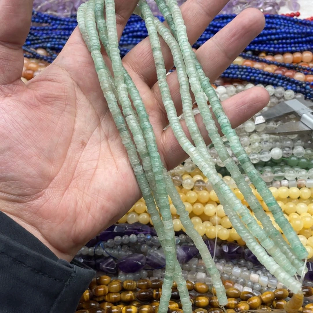 玛瑙/玉髓珠宝半成品未镶嵌两条装5mm东临玉直切隔片