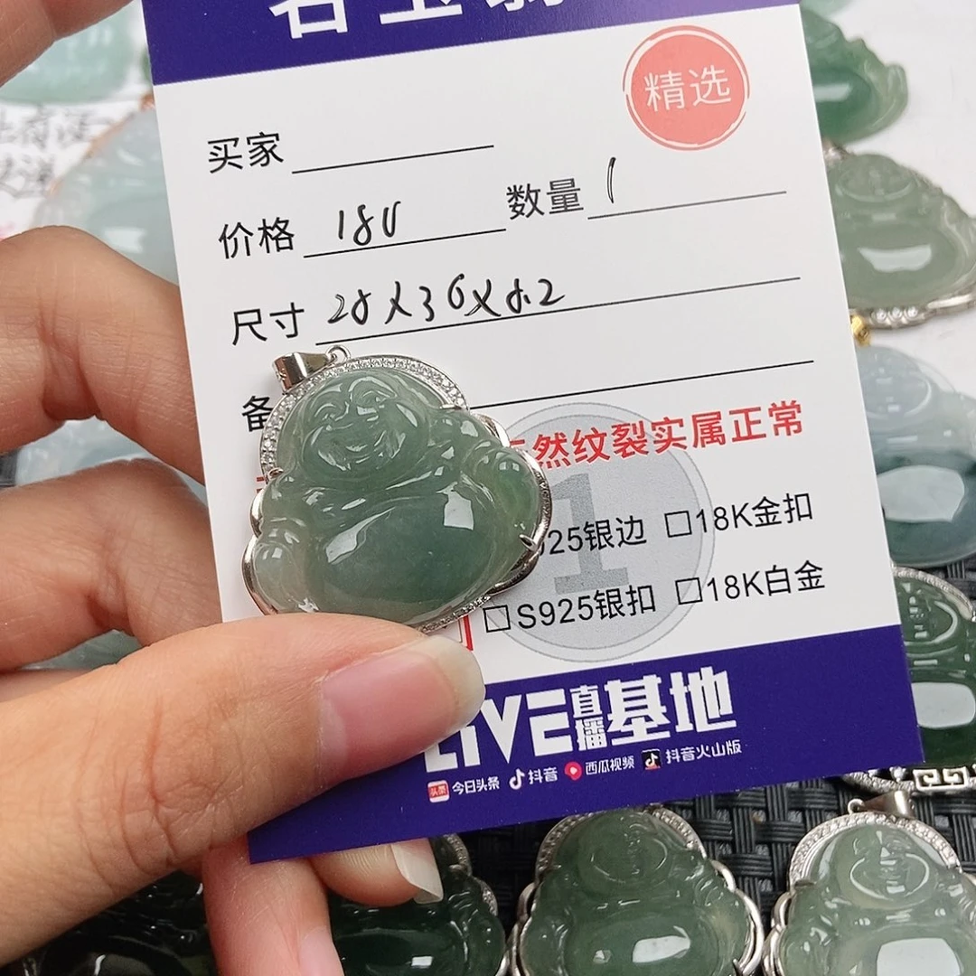 翡翠银S925镶嵌颈饰
