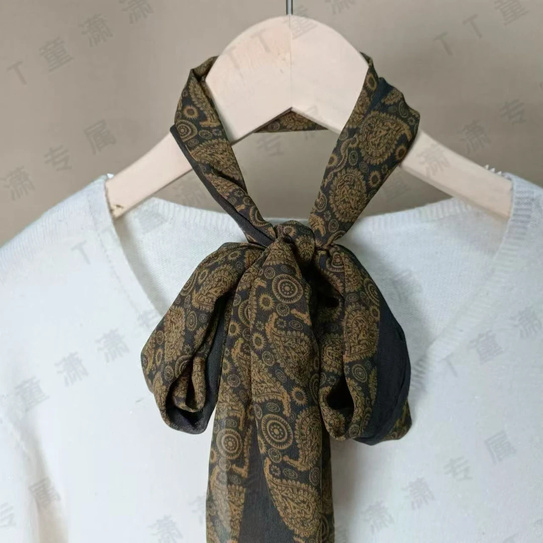 （金棕腰果）乔其20*140左右长条巾