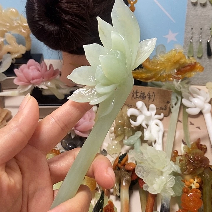 未镶嵌岫玉发簪发簪