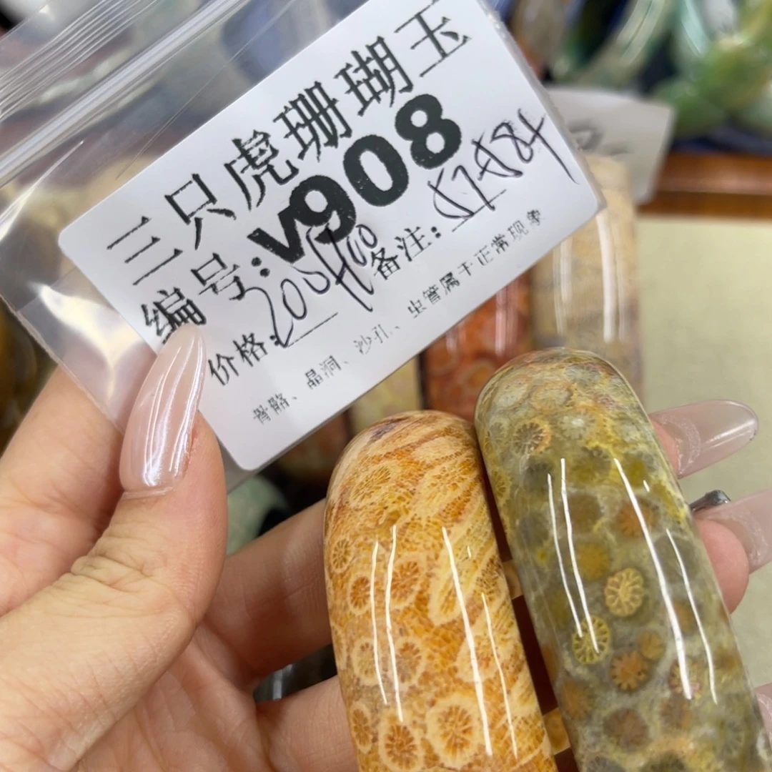 音***愈硅化珊瑚（珊瑚玉）未镶嵌h
