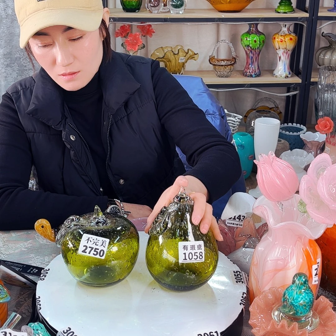 苹果和瑕梨 家悦琉璃工艺品