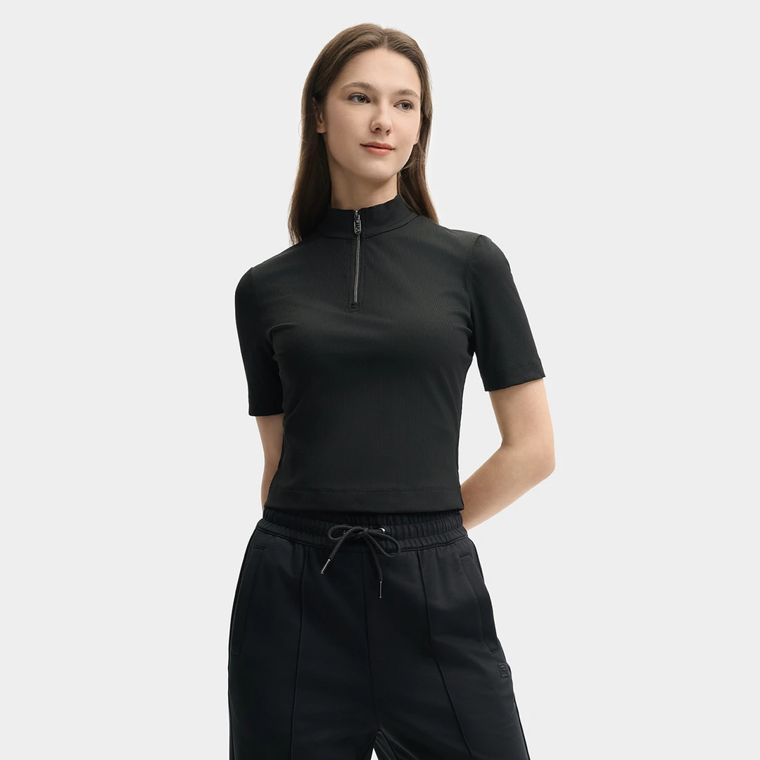 Fila/斐乐25年新款女子时尚休闲运动抗紫外线短袖T恤F11W525107F