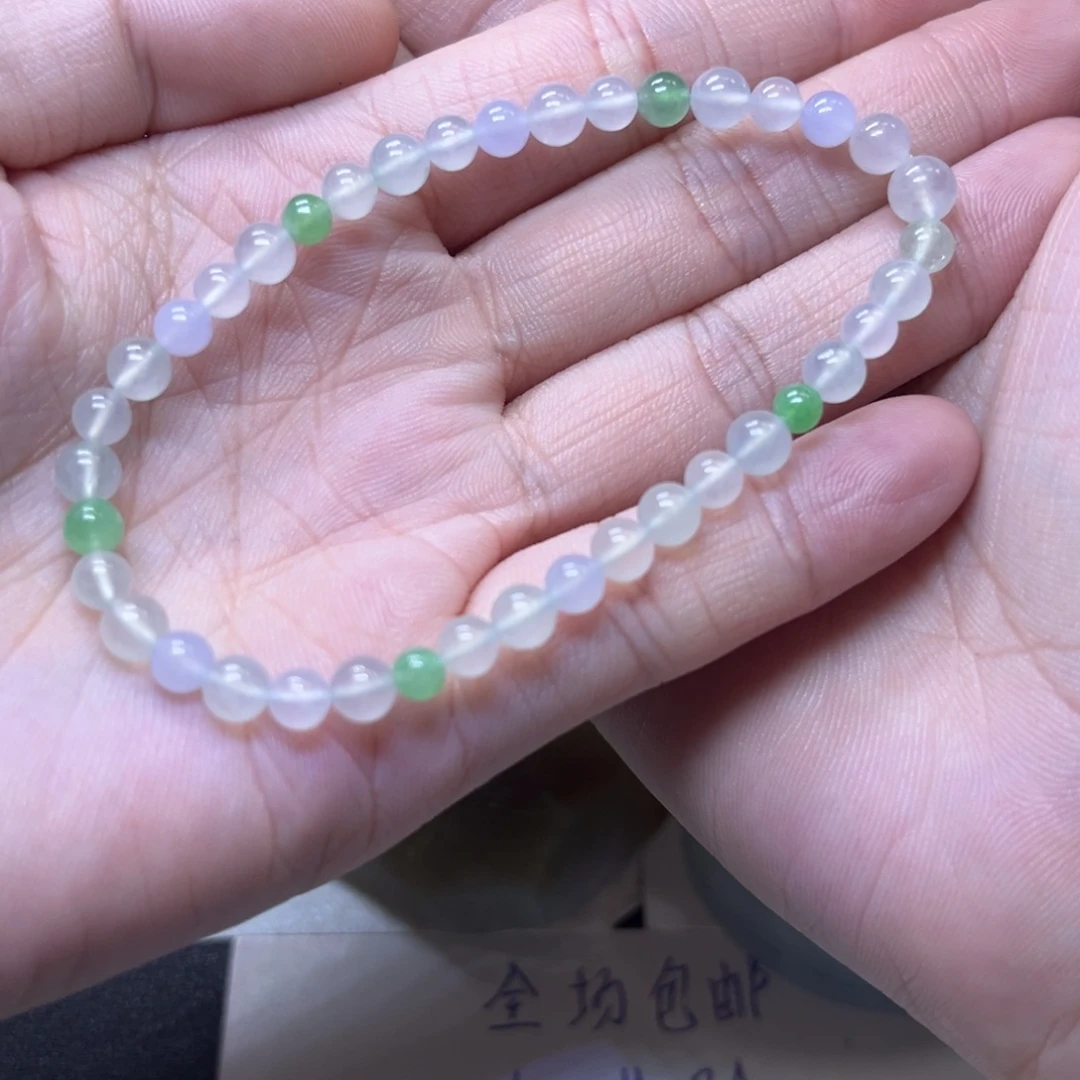 翡翠未镶嵌手串缅甸翡翠卡3.8-4.8
