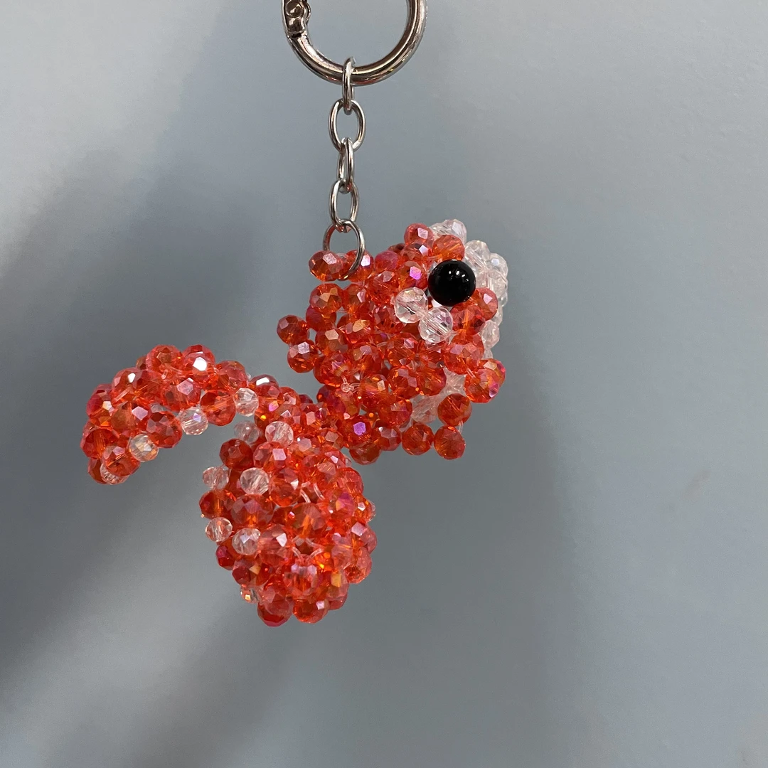 编织重工红色锦鲤挂件玩偶E382