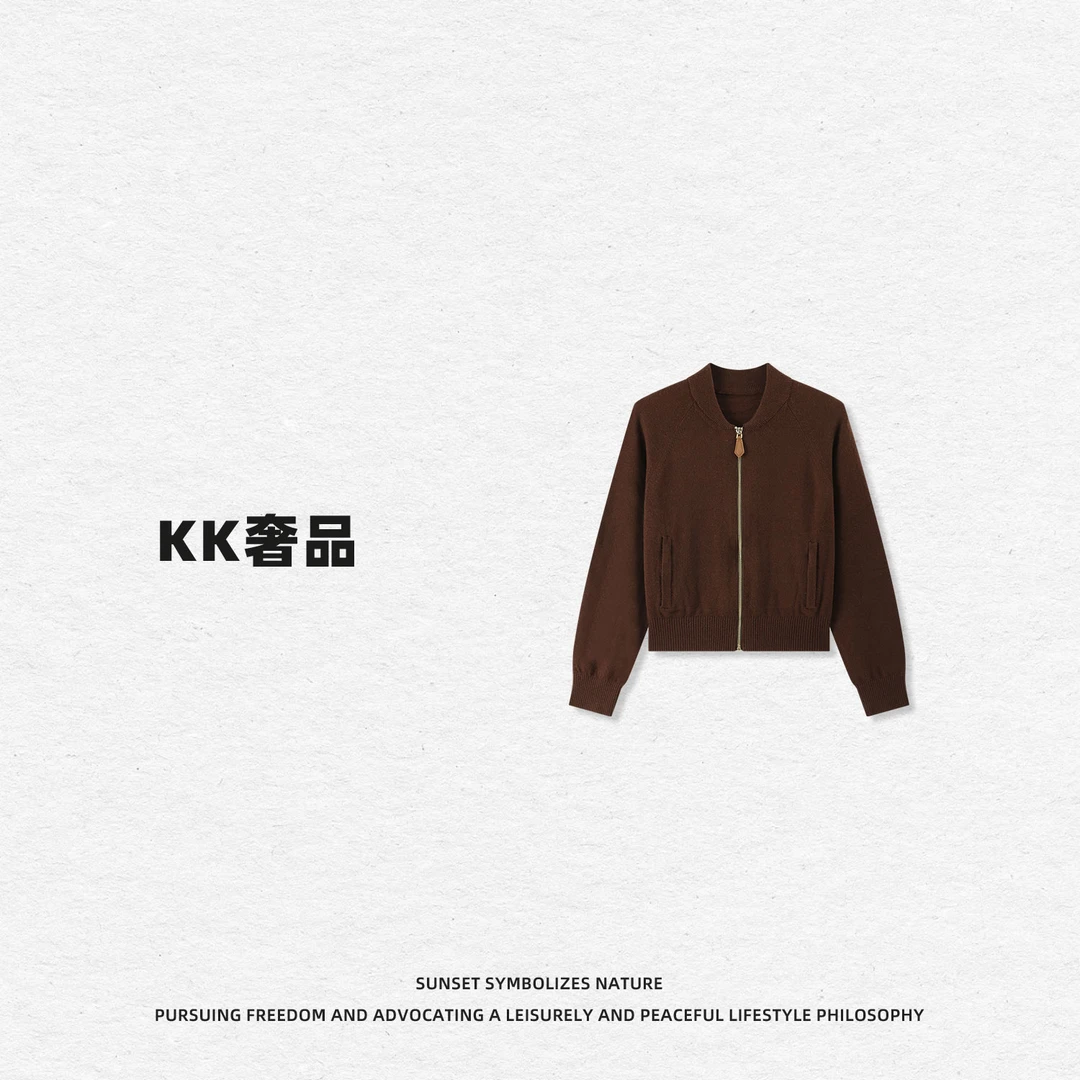 KK【酒棕夹克】2520630早秋新款超好看短款工装夹克外套女美拉德