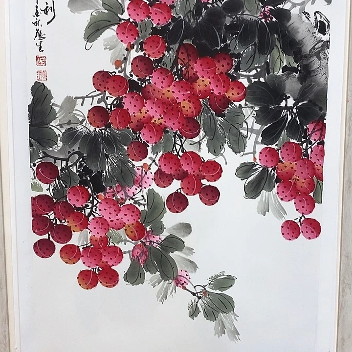 国画四尺三开作品