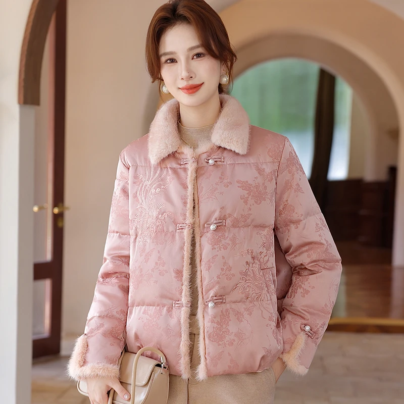 年轻妈妈装冬装棉服洋气国风棉袄40岁中年女装秋冬高级感棉衣外套