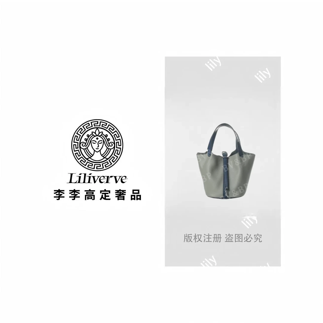 【李李lily】设计真皮高定单肩包菜篮子水桶包