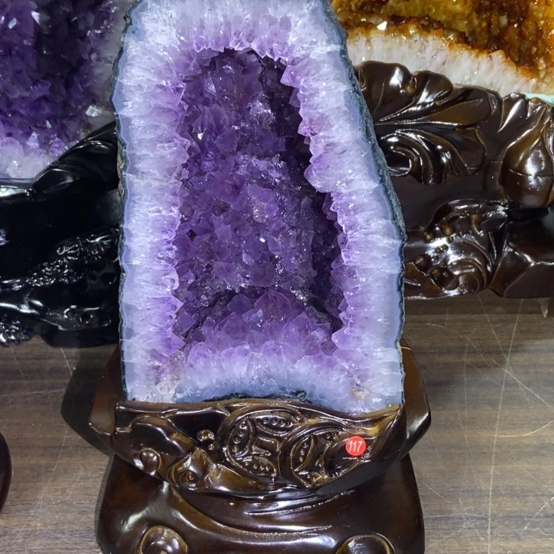 紫晶摆件未镶嵌水晶