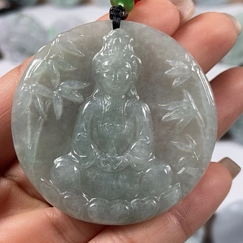 翡翠颈饰未镶嵌观音福利