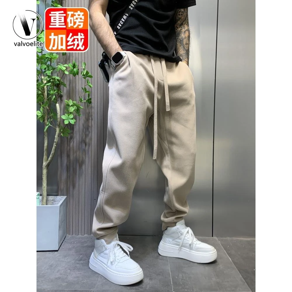 VALVOELITE春秋男裤重磅裤子潮男运动卫裤男士潮牌纯休闲哈伦裤男
