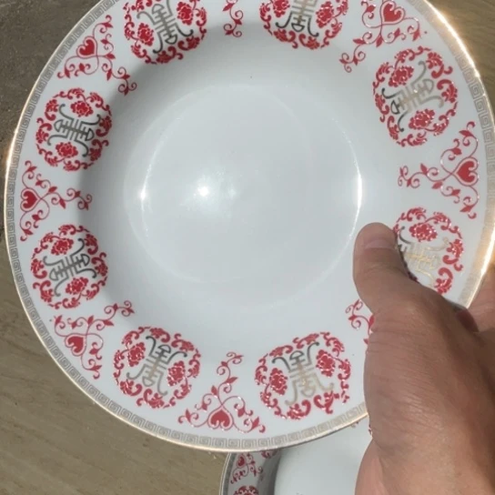 瓷片陶瓷9英寸深盘高岭土