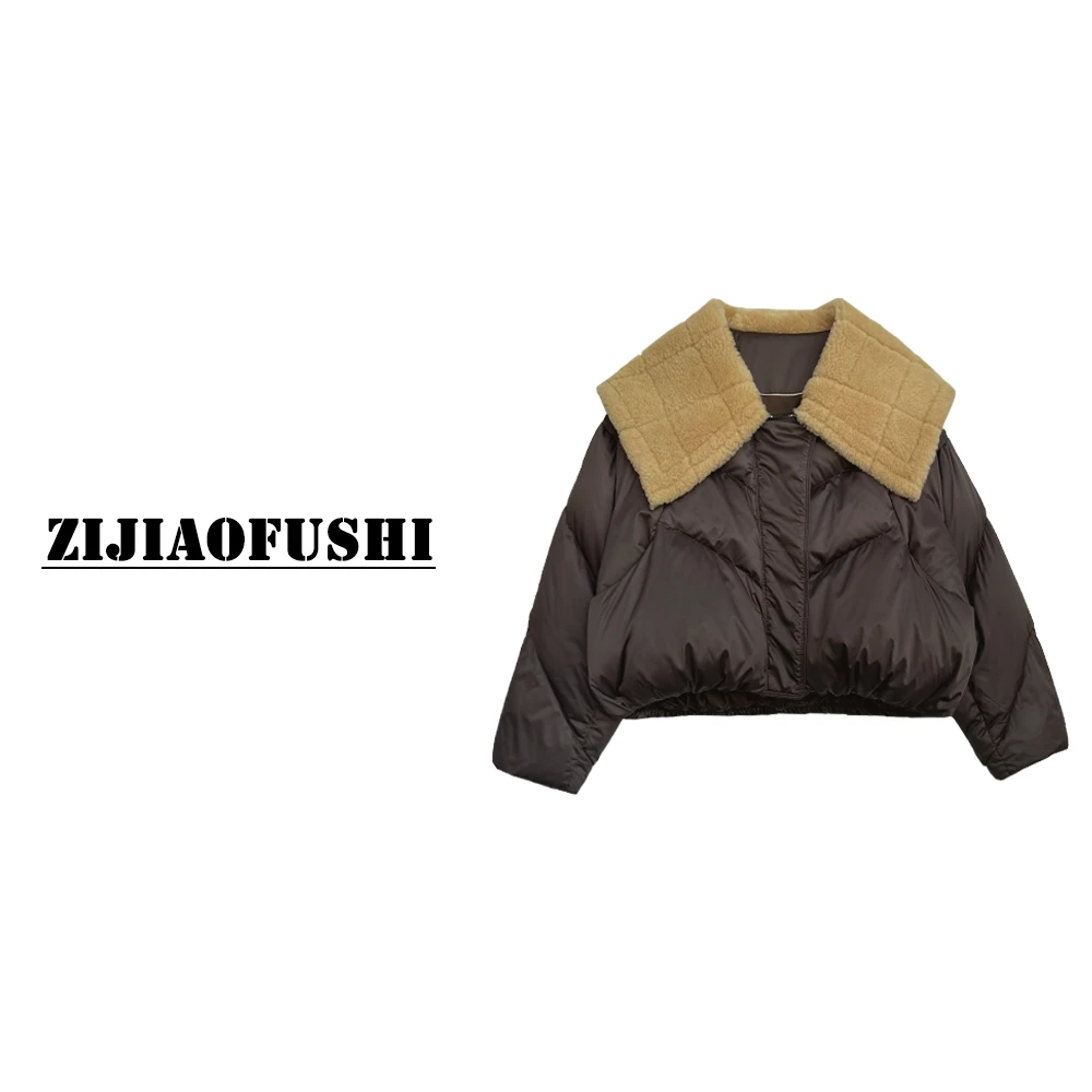 2024时尚皮毛一体领子鹅绒服外套  MLH-57139  1