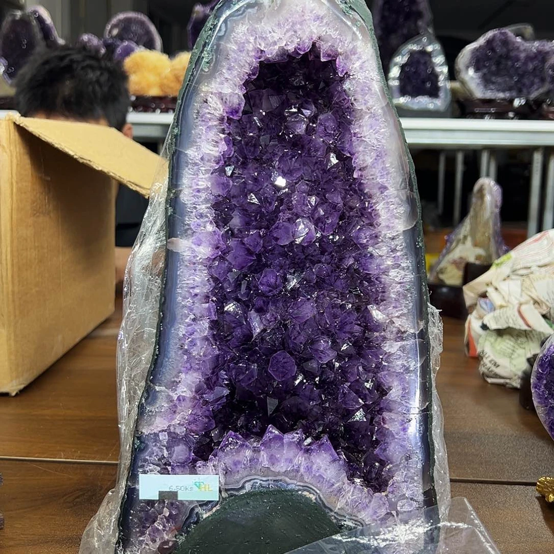 紫晶摆件未镶嵌天然水晶摆件