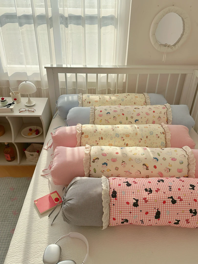 【L·W梨窝】全棉双层纱布母婴可用 糖果大抱枕- 可当枕头 可当靠背