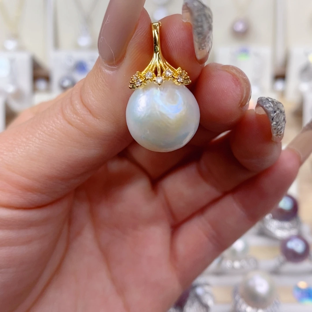 淡水珍珠吊坠(赠链)合金