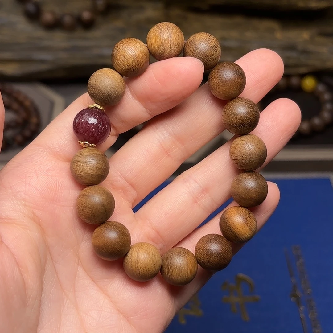 沉香手串越南芽庄黄油白棋楠1.2