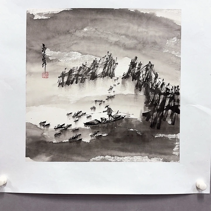 国画亲笔手绘放心去藏