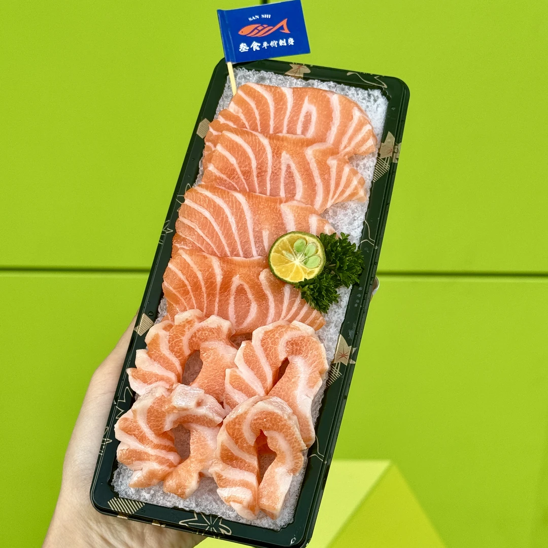 挪威三文鱼鱼肉+鱼腩双拼100g