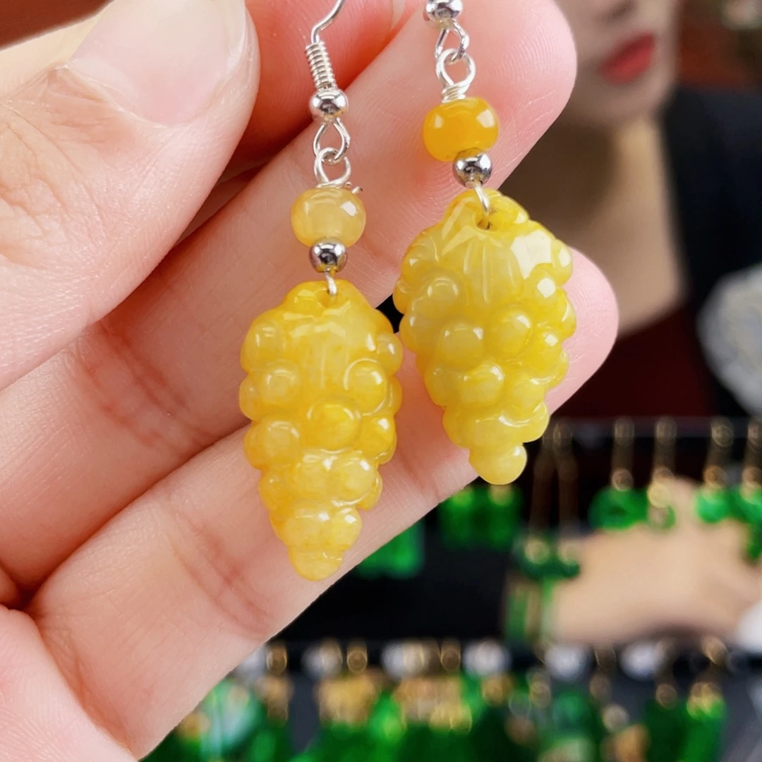 翡翠未镶嵌耳饰饰品