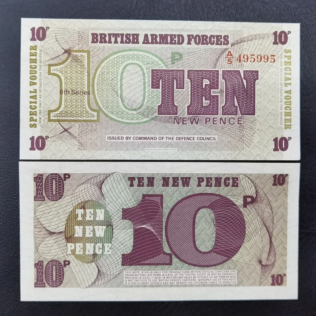 全新UNC 英国10便士1972年 军票 纸币外币 钱币收藏保真