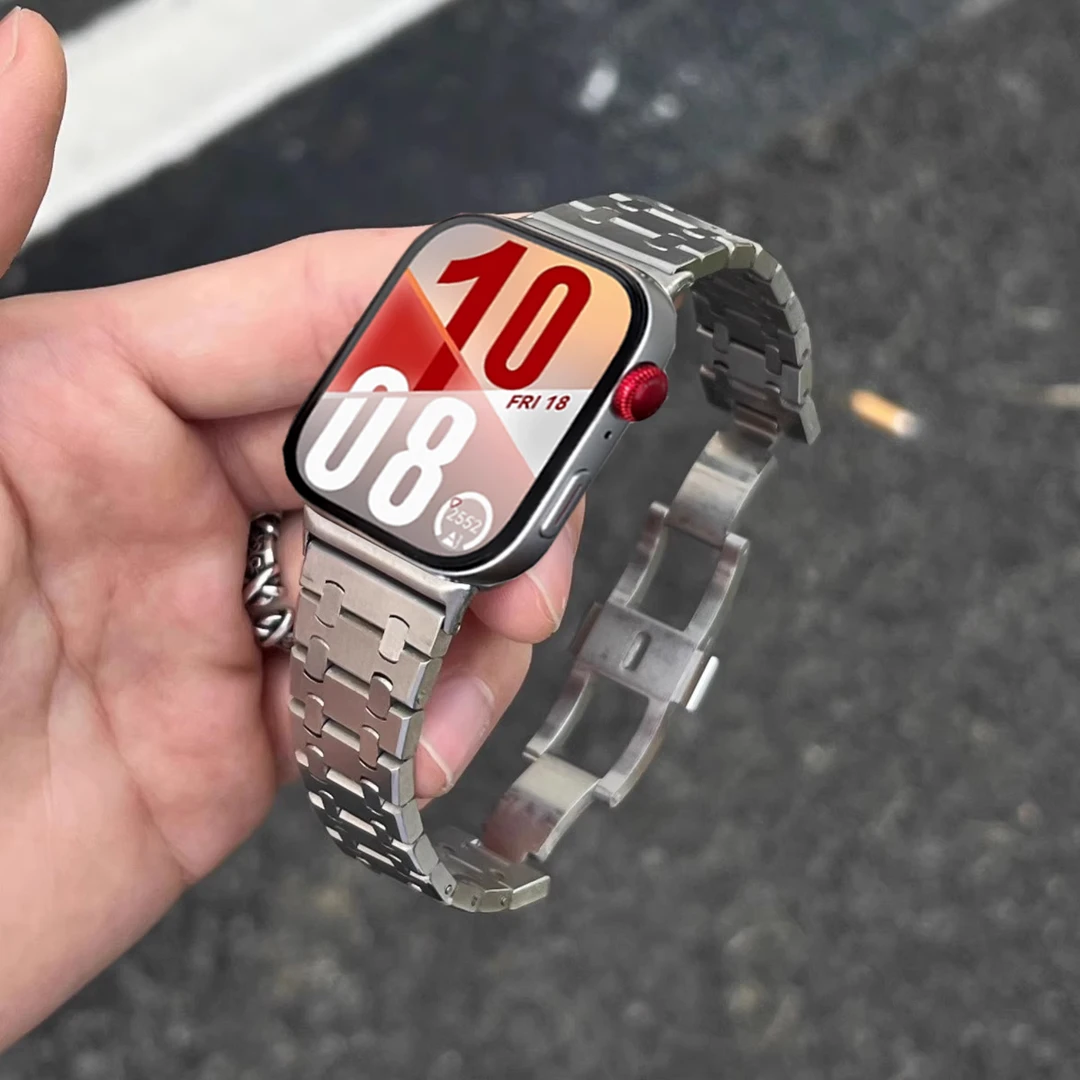 适用华为watch fit4/3不锈钢AP金属表带fit4 pro轻奢感原装扣腕带