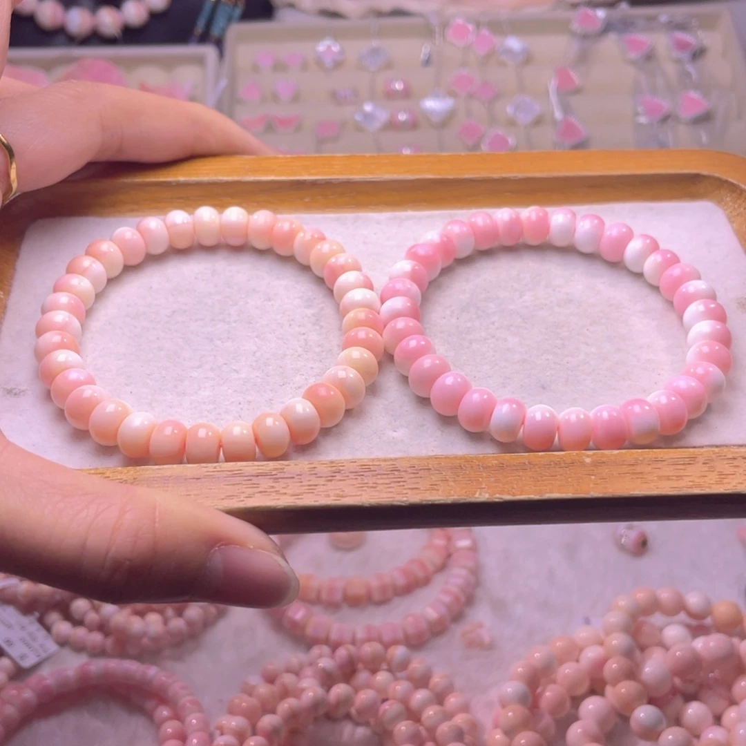 未镶嵌海螺珠手绳小**。福利