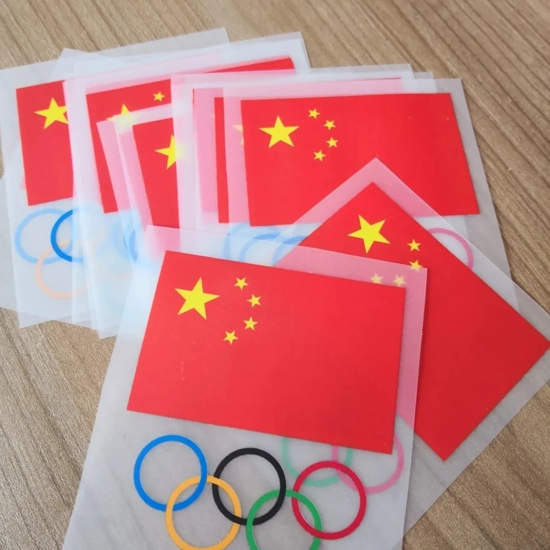 热转印用熨斗或者机器普通薄款图案国旗烫画衣服补丁贴凉了慢揭掉