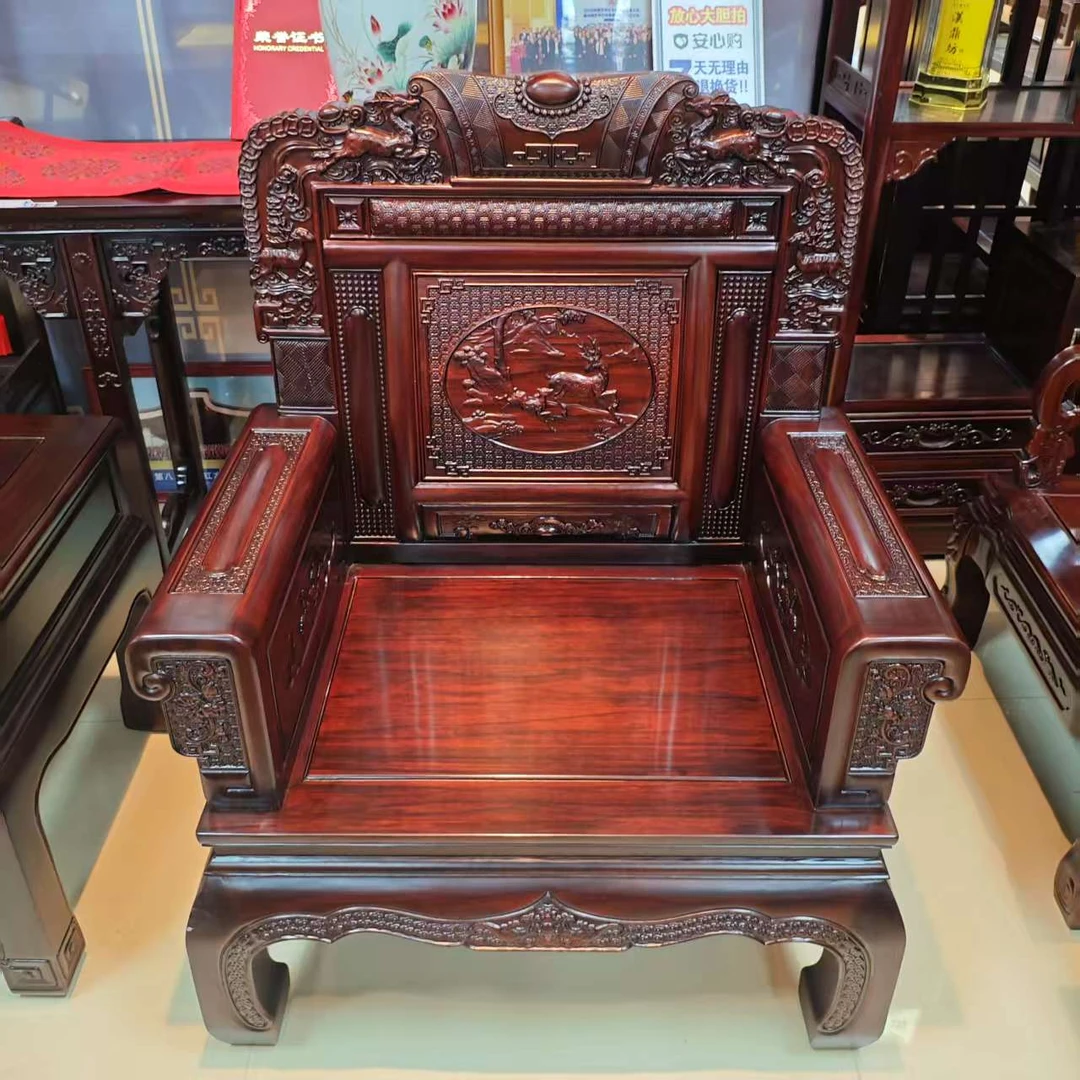 酸枝木 双鹿单人位