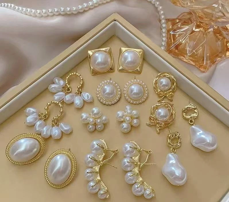 铜合金锆石耳饰 金合金锆石耳饰 简约大气复古（直播过款扣号）